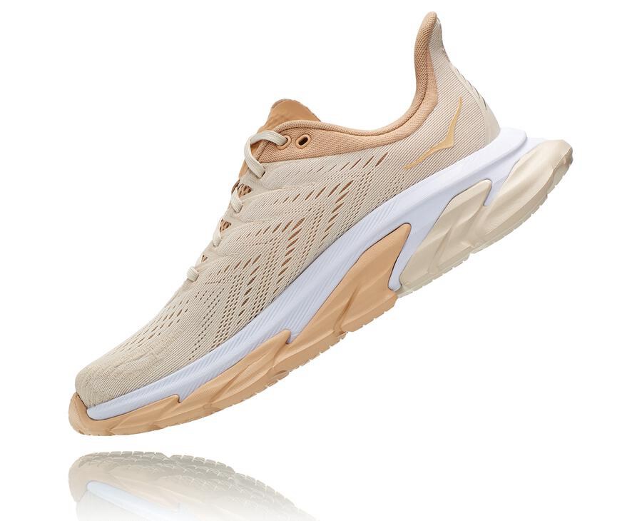 Running Shoes Mens - Hoka One One Clifton Edge - Beige - NMUELRI-41